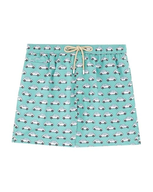 Mc2 Saint Barth Badeshorts Mit Auto-Print in Blue für Herren