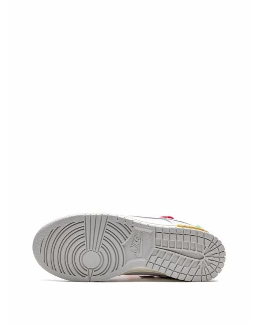 NIKE X OFF-WHITE Pink Dunk Low "Lot 6" Sneakers