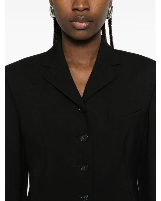 Max Mara Black Cosetta Buttoned Blazer
