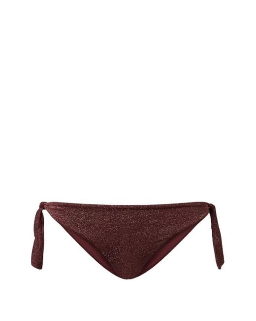 Twinset Brown Bikini Thong With Lurex