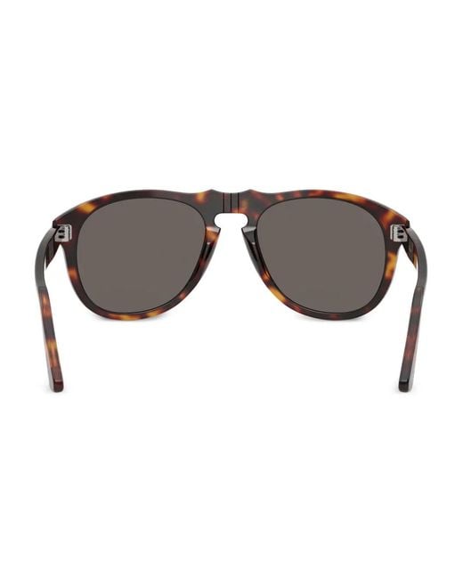 Persol Gray Folding Tortoiseshell Sunglasses