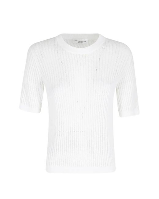 Roberto Collina White Ribbed Top