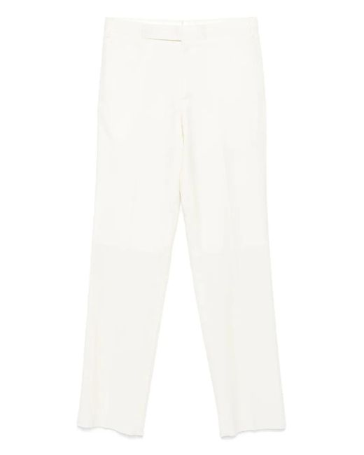 Lardini White Wool Trousers for men