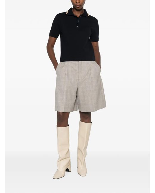 Moncler Black Polo À Patch Logo