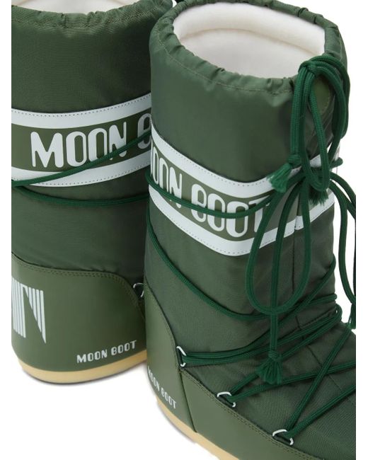 Bottines Matelassées À Lacets Icon Moon Boot en coloris Green