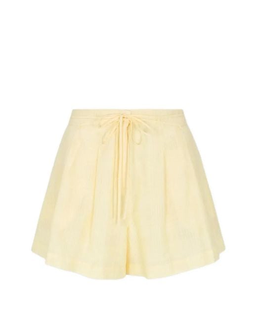 Hevron Natural Aster Plaid Shorts