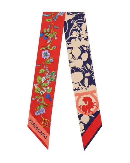Ferragamo Red Pegasus Print Bandeau