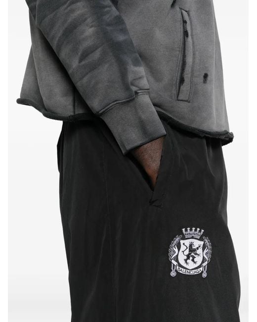 Balenciaga White Logo Trousers for men