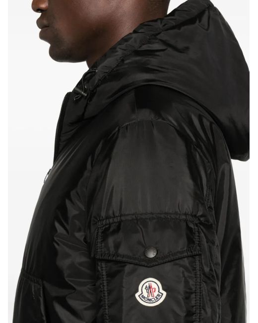 Moncler Black Poiliot Hooded Zip-Front Jacket for men