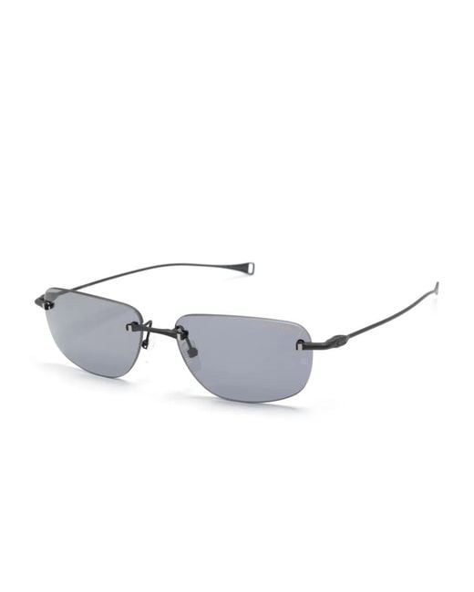Dita Eyewear Black Rectangle-Frame Sunglasses