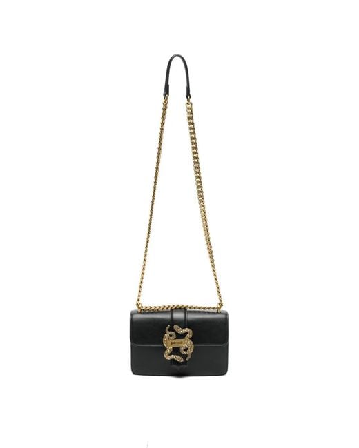 Just Cavalli White Snake-Detail Shoulder Bag