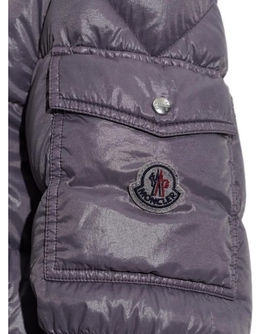 Moncler Purple Aveto Quilted Puffer Jacket
