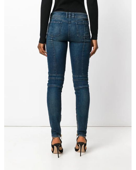 Balmain Blue Biker Jeans
