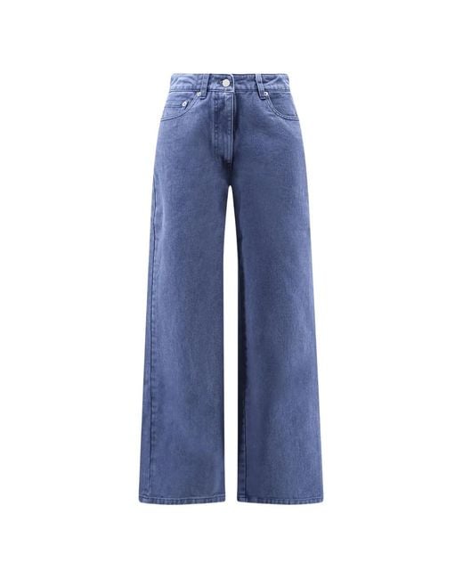 TONYWACK Blue Washed-Effect Five-Pocket Jeans