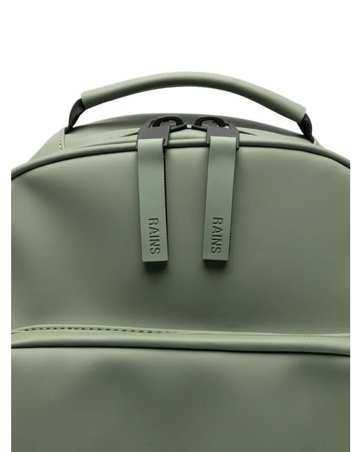 Rains Green Book Zip-Fastening Backpack for men