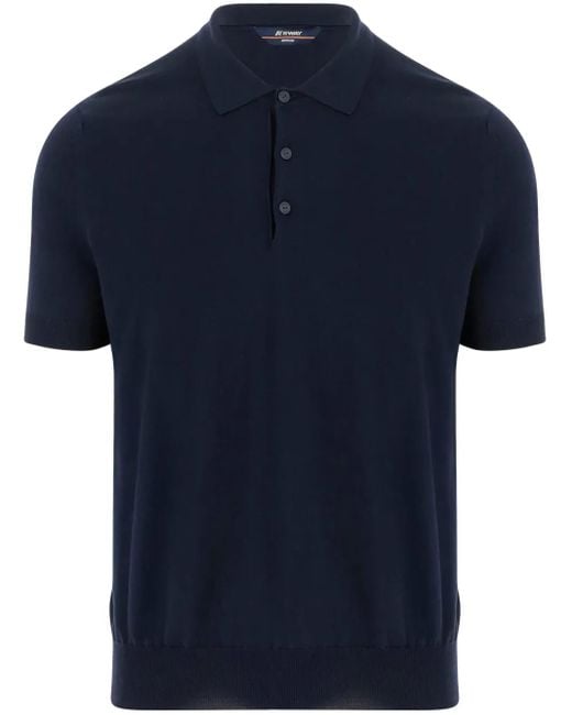 K-Way Blue Jersey Polo Shirt for men