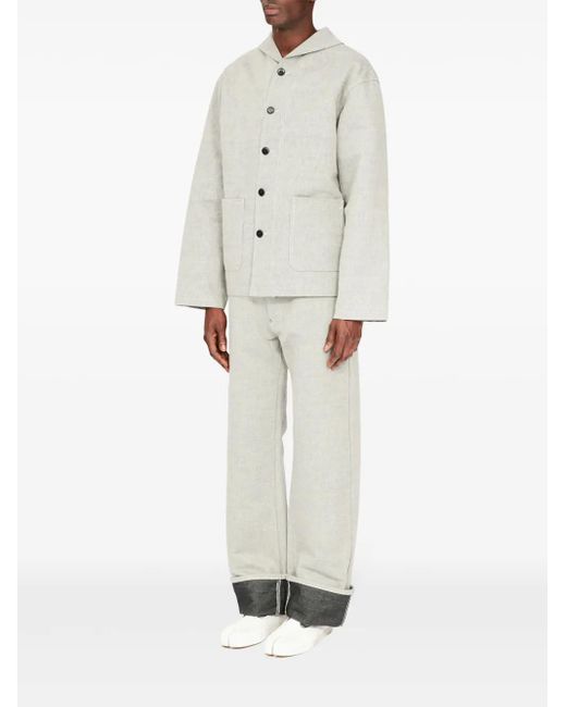 Maison Margiela Gray Button-Down Cotton Jacket for men