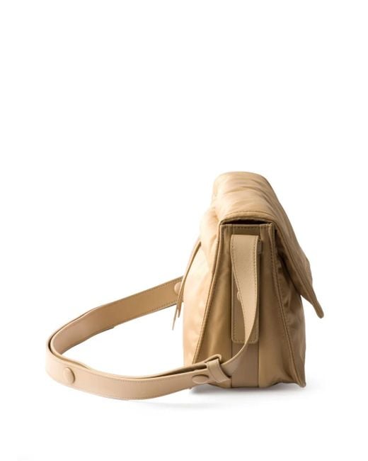Prada Brown Small Traveller Padded Shoulder Bag
