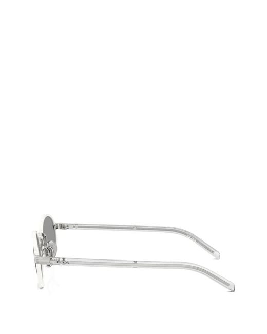 Prada Metallic Oval-Frame Sunglasses
