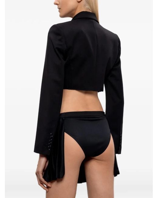 Vetements Black Cropped Single-Breasted Jacket