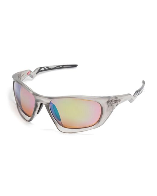 Oakley Gray Lateralis Geometric-Frame Sunglasses