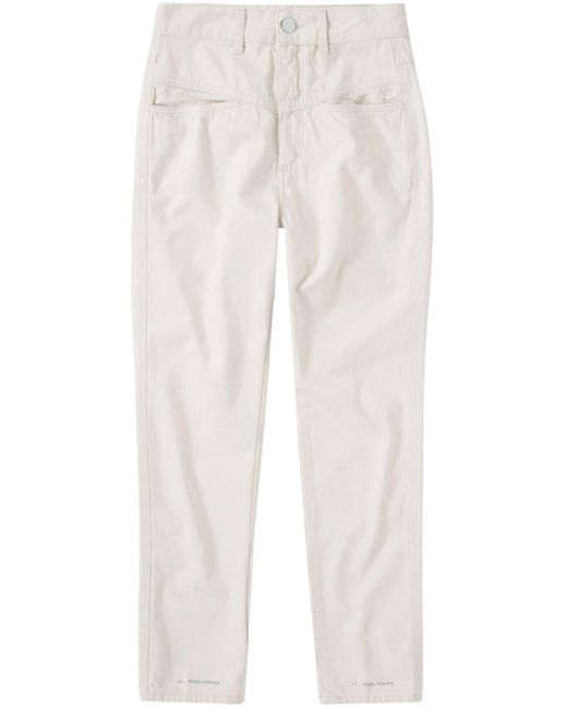 Closed White Pedal Pusher Mid-rise Tapered Jeans