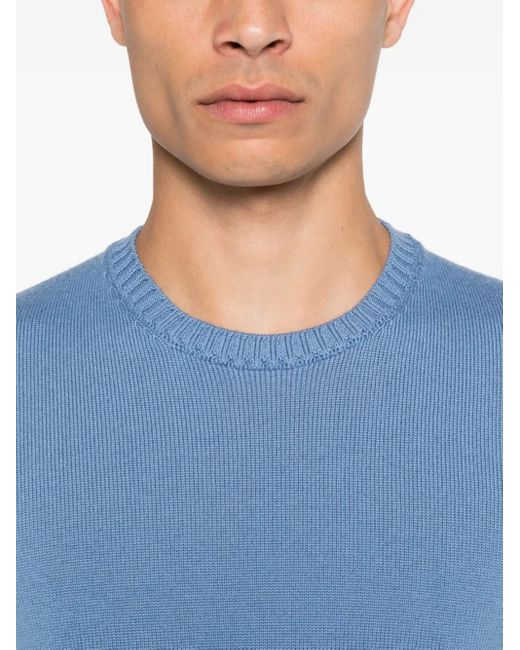 Drumohr Blue Crew-Neck Sweater for men