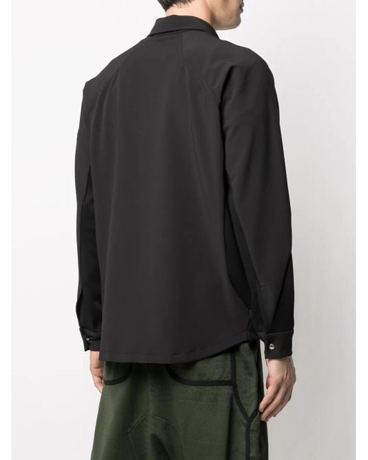 Byborre Black Weatherproof Panelled Overshirt