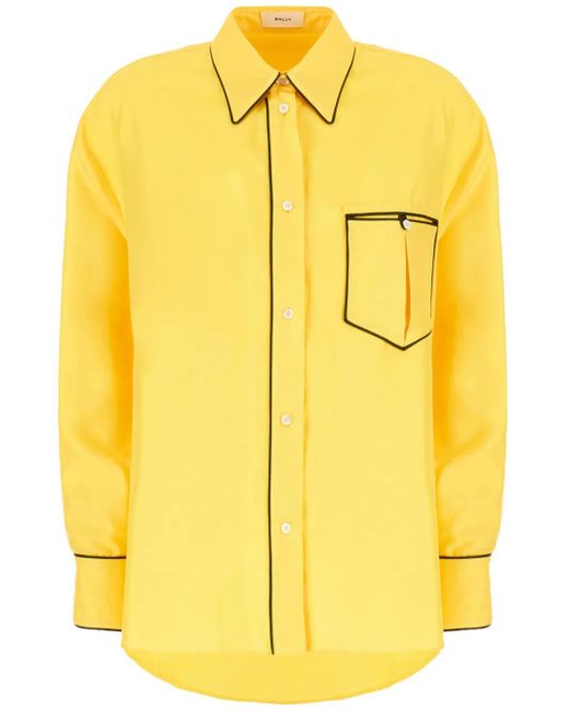 Bally シルクシャツ Yellow