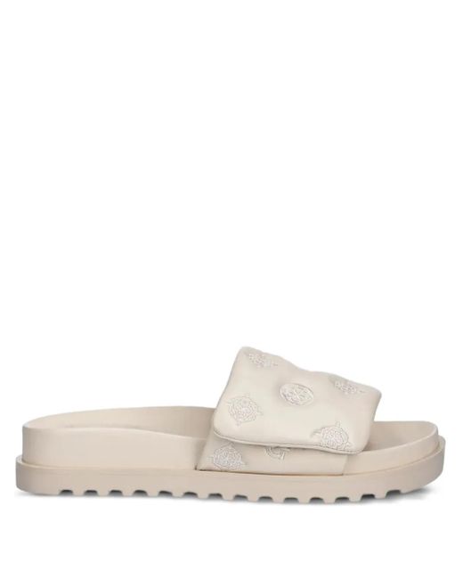 Guess White Fabio Embellished Flat Sandals