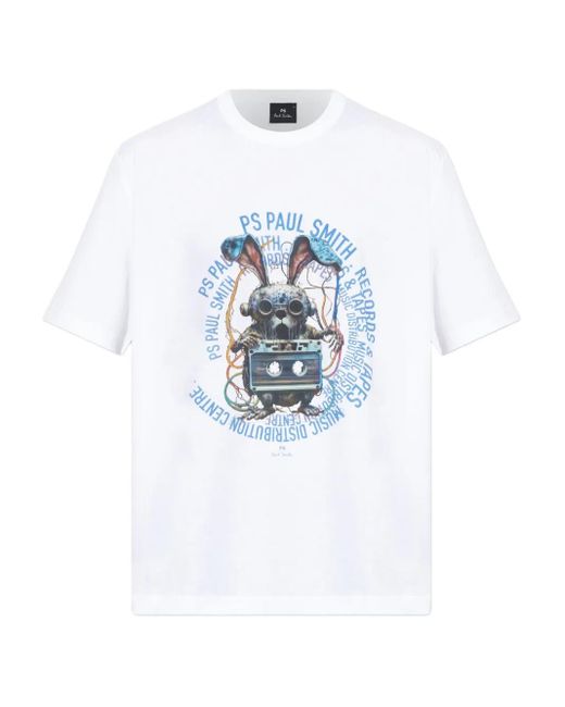 Paul Smith T-Shirt Met Grafische Print in het Blue voor heren