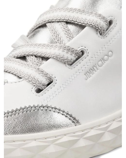 Jimmy Choo White Diamond Light Flex Sneakers