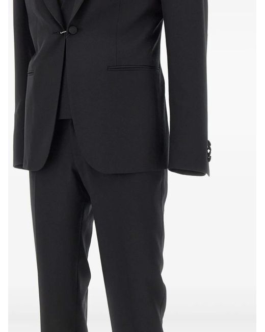 Corneliani Black Wool Suit for men