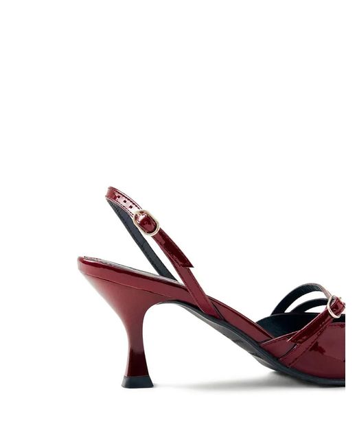 Alohas Purple 75Mm Leather Heeled Pumps