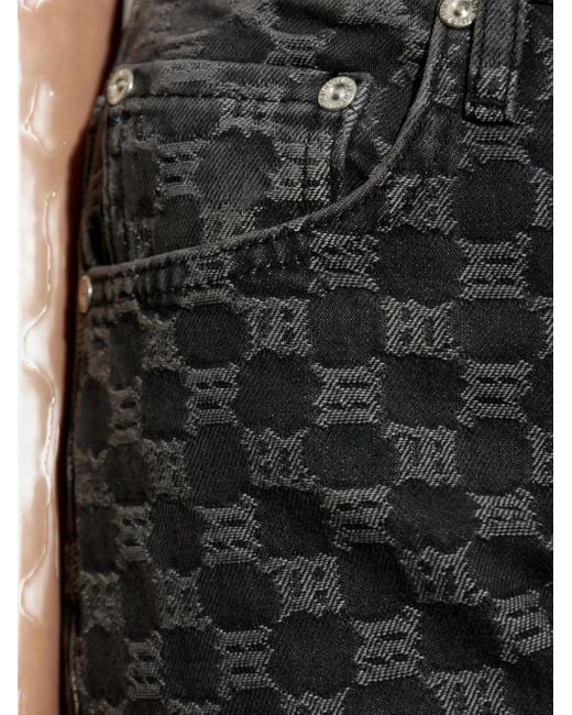 M I S B H V Geruite Jeans Met Monogram in het Gray