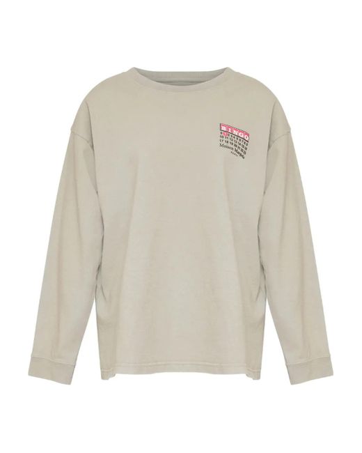 Maison Margiela ナンバープリント ロングtシャツ White