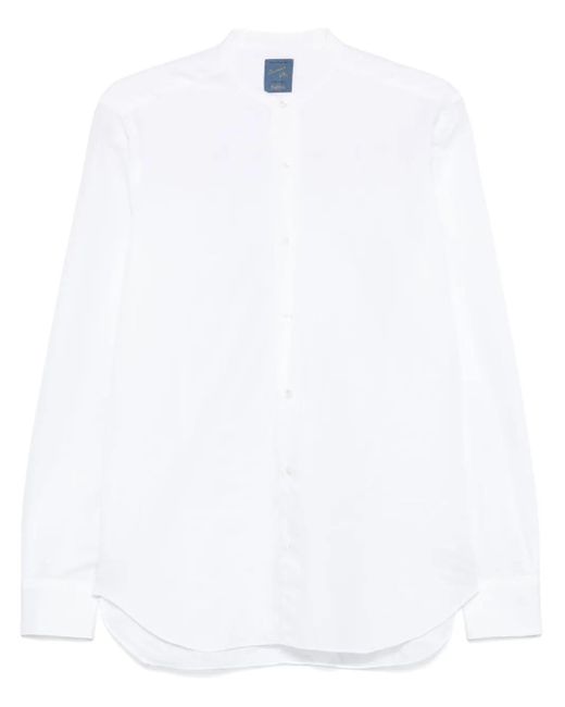 メンズ Barba Napoli ロングスリーブ シャツ White