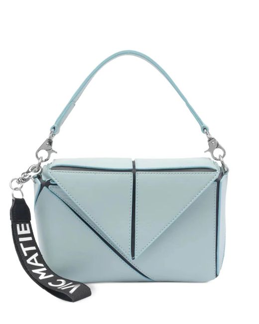 Vic Matié ジオメトリックパネル ショルダーバッグ Blue