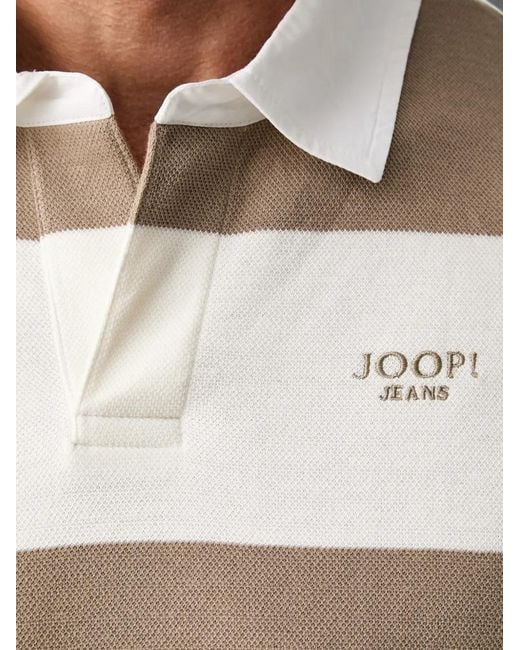 Joop! White Horizontal-Stripe Polo Shirt for men