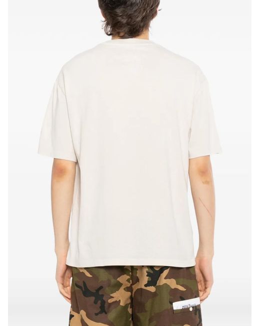 Melt White Fish-Print T-Shirt for men