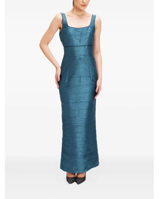 Baruni Blue Seam-Detail Maxi Dress (Set Of Two)