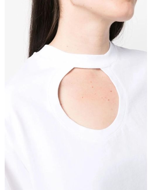 Off-White c/o Virgil Abloh White Cut-Out Cotton T-Shirt