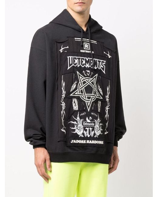 Vetements patchwork cheap hoodie