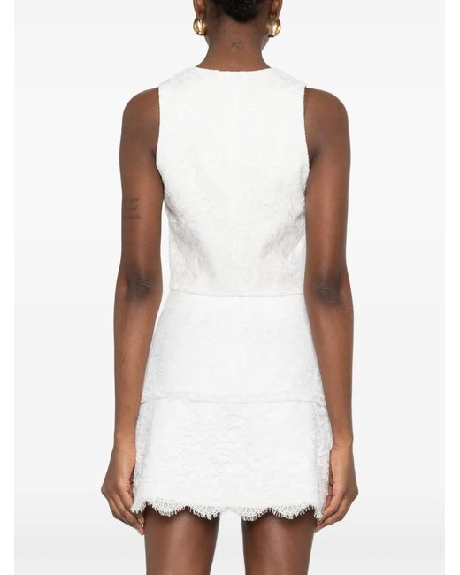 IMROSKA White Double-Breasted Top