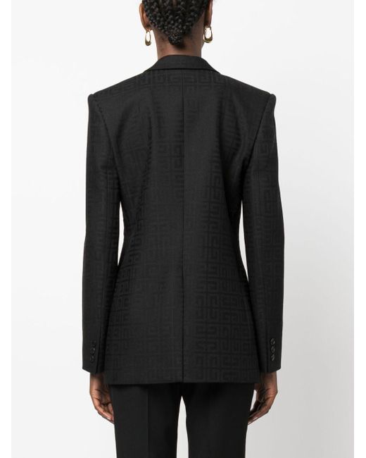 Givenchy Black 4G Jacquard Wool Blazer
