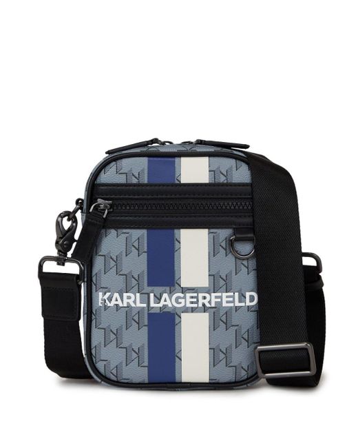 Karl Lagerfeld Black K/monogram Messenger Bag for men