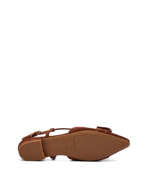 Frau Brown Buckle-Detail Suede Pumps