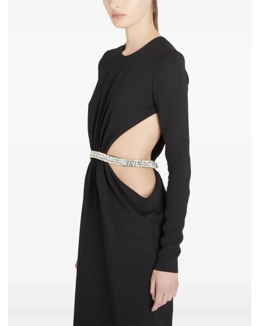 Giambattista Valli ラインストーン ドレス Black