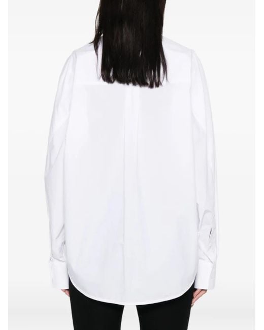 Alexander Wang White Oversized-Collar Cotton Shirt