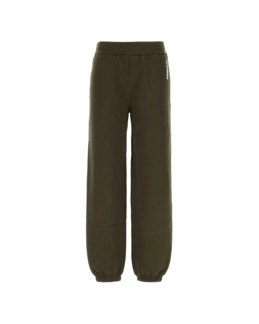 Jil Sander Green Logo-Print Track Pants